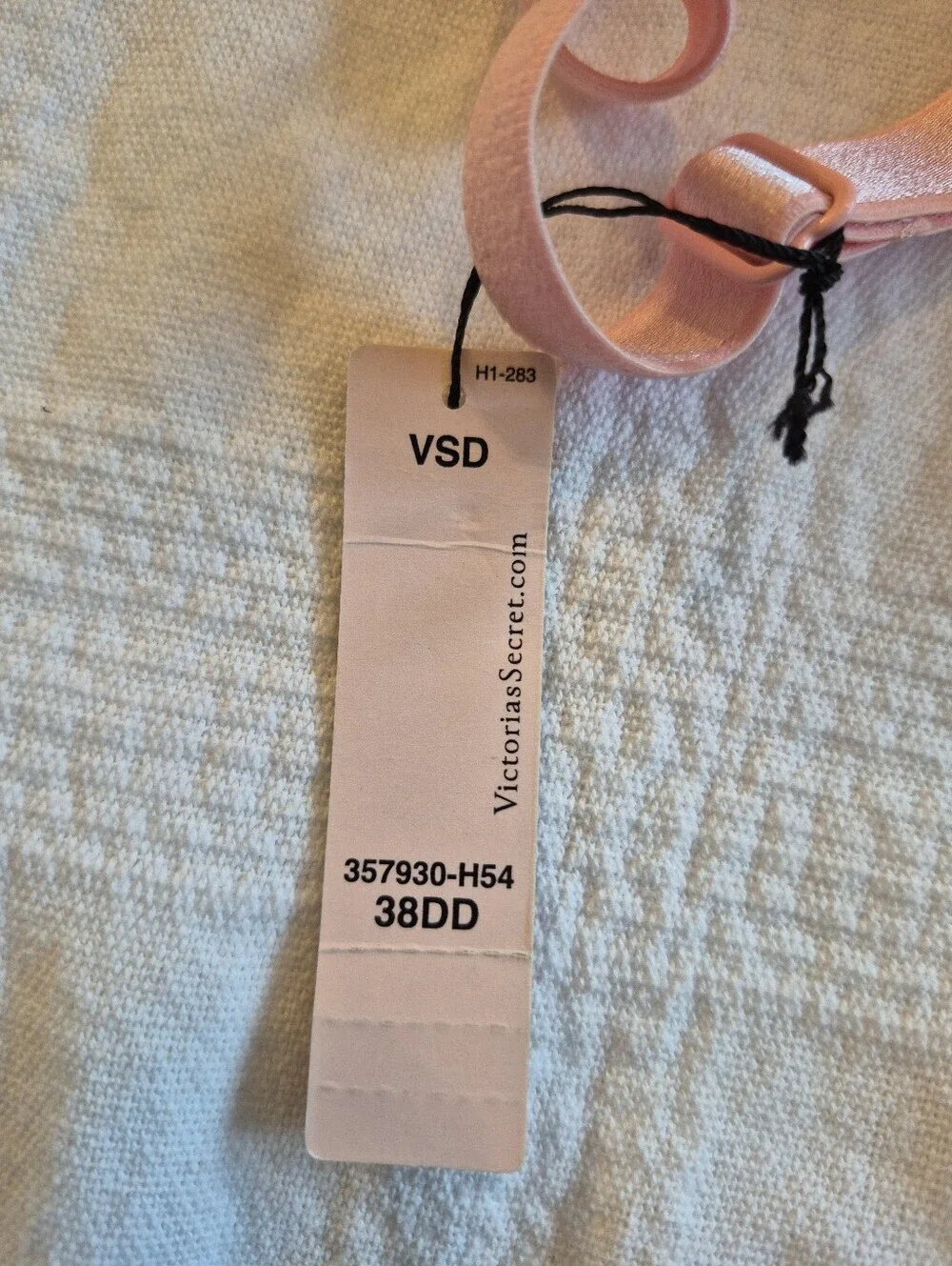 Victoria's Secret 38DD women's lined perfect coverage bra pink back sequin, NWT - Picture 4 of 6